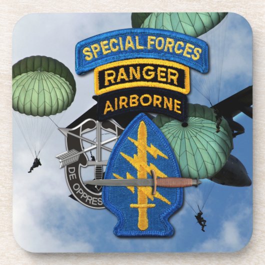 Spezialkräfte Grüne Berets SFG SF SFGA sf sfg Getränkeuntersetzer (Vorderseite)