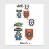 Spezialkräfte MACVSOG SOG Grüne Berets Kontakt Aufkleber (Blatt)