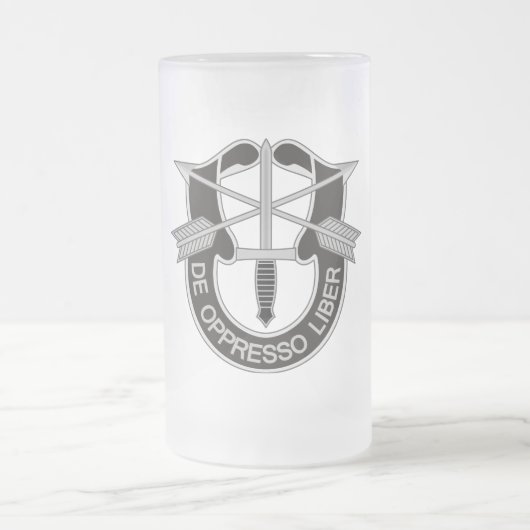 Spezialkräfte SF De Oppresso Liber Mattglas Bierglas (Mittel)