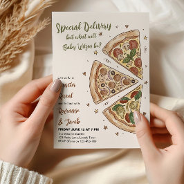 Speziallieferung Little Slice Pizza Geschlechtsent Einladung