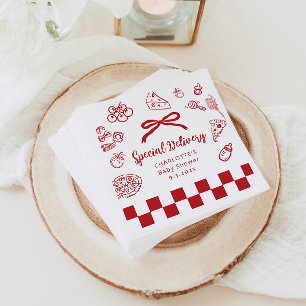 Speziallieferung Whimsical Schleife Baby Shower Serviette