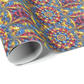 Spezialverpackung mit rumänischen Farben Geschenkpapier (Rolleneckpunkt)