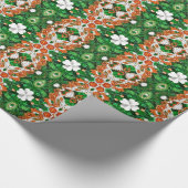 Spezialverpackungspapier mit irischen Farben Geschenkpapier (Ecke)
