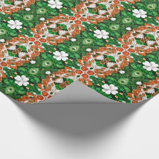 Spezialverpackungspapier mit irischen Farben Geschenkpapier (Ecke)