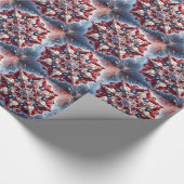 Spezialverpackungspapier mit norwegischen Farben Geschenkpapier (Ecke)