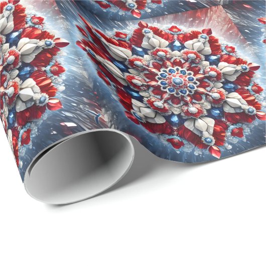 Spezialverpackungspapier mit norwegischen Farben Geschenkpapier (Rolleneckpunkt)