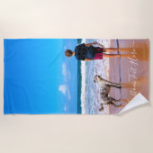 Speziell auf Ihr Lieblings-Foto-Handtuch mit Text  Strandtuch (Vorderseite)