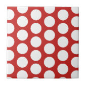 Speziell bedrucktes rotes oder weißes Polka-Punktm Fliese (Vorderseite)