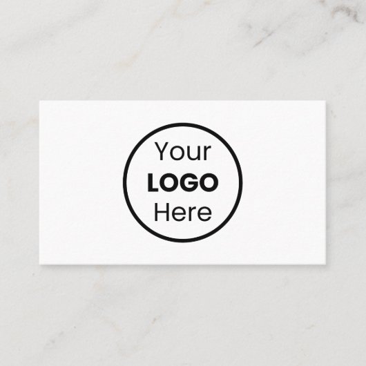 Speziell entwickelte Schwarz-Weiß-Logo-Minimal Visitenkarte (Vorderseite)