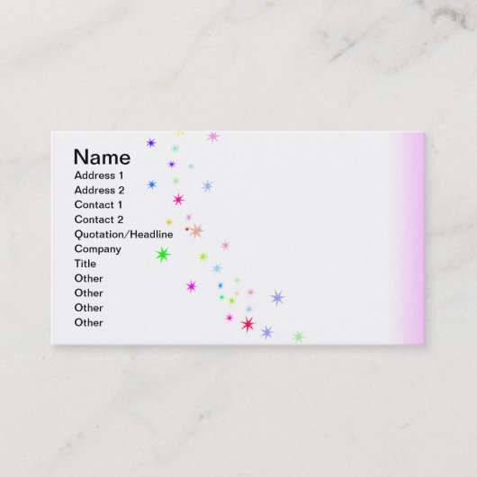 Speziell für den Fairy Dust Visitenkarte (Vorderseite)