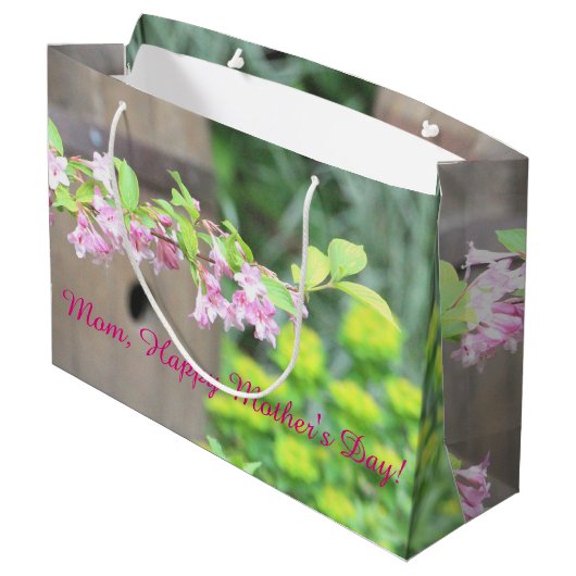 Speziell für den Muttertag Große Geschenktüte (Rückseite Schrägansicht)