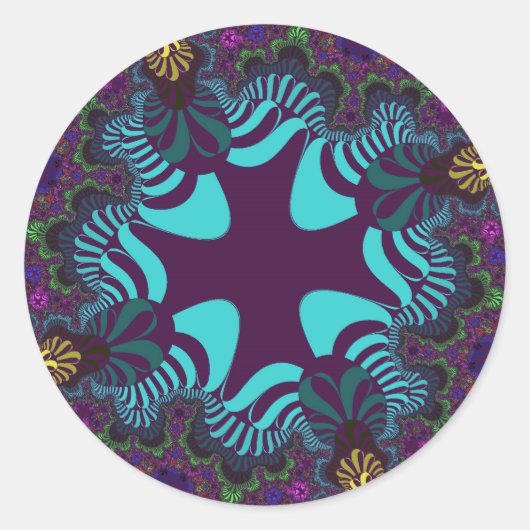 Speziell für den Pflaumenanschlag geeignetes Kreuz Runder Aufkleber (Vorderseite)