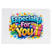 Speziell für Dich – Süßes Blumen- & Geschenktasche Große Geschenktüte (Rückseite)