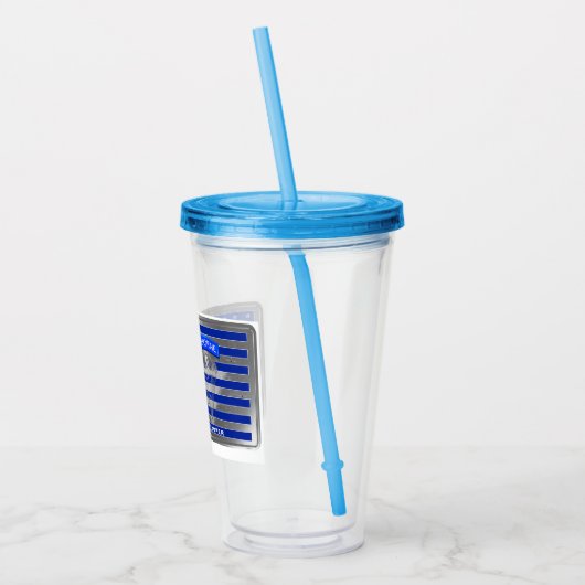 Speziell für die amerikanische Fallschirmfahne kon Acryltrinkbecher (Links)