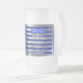 Speziell für die amerikanische Fallschirmfahne kon Mattglas Bierglas (VorderseiteRechts)