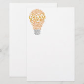 Speziell für die Inspirationslampe vorgesehene Glü Briefpapier (Vorne/Hinten)