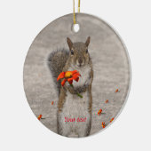 Speziell für Eichhörnchen mit Blume Keramik Ornament (Links)