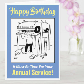 Speziell für einen Automotor - Happy Birthday Karte