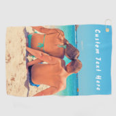 Speziell für Ihr Lieblings-Foto-Golfhandtuch mit T Golfhandtuch (Horizontal)