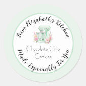 Speziell für Ihren grünen Blumenmischer Zuhause ge Runder Aufkleber (Vorderseite)