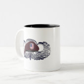 Speziell für Im Flugzeug Flügel konzipiertes Beret Zweifarbige Tasse (Vorderseite Links)