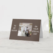 *SPEZIELL FÜR MICH UND SIE SIND BESONDERE SCHWESTE KARTE (Vorderseite)