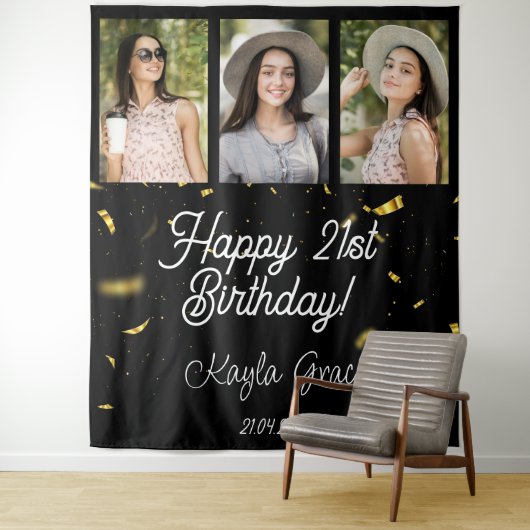 Speziell für Multi-Foto Party - Hintergrund Geburt Wandteppich (Beispiel)