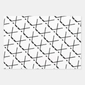 Speziell gekreuzte Eishockeyschläger und -puck Geschenkpapier Set (Vorderseite 3)