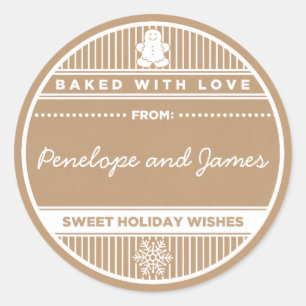 Speziell mit Liebe-Aufklebern gebacken Runder Aufkleber