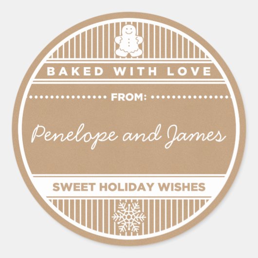 Speziell mit Liebe-Aufklebern gebacken Runder Aufkleber (Vorderseite)