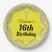 Spezielle 16. oder Party-Teller bearbeiten Pappteller (Vorderseite)