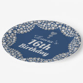 Spezielle 16. oder Party-Teller bearbeiten Pappteller (Schrägansicht)