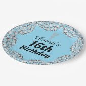 Spezielle 16. oder Party-Teller bearbeiten Pappteller (Schrägansicht)