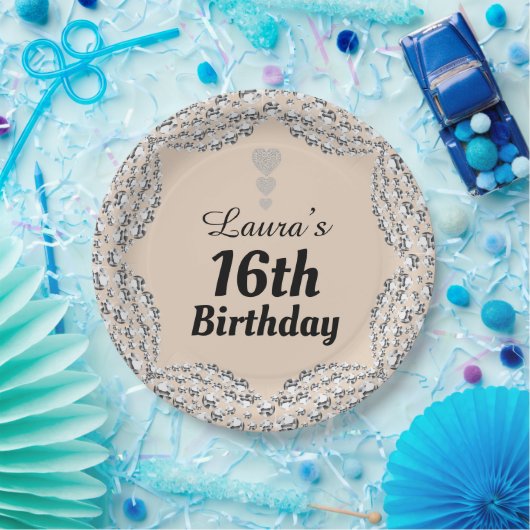 Spezielle 16. oder Party-Teller bearbeiten Pappteller (Party)