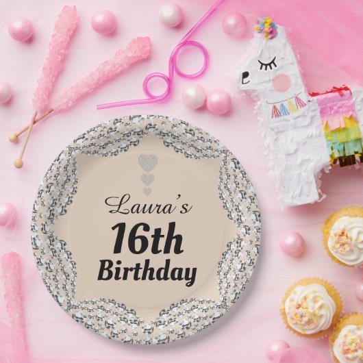 Spezielle 16. oder Party-Teller bearbeiten Pappteller (Party)