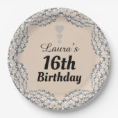 Spezielle 16. oder Party-Teller bearbeiten Pappteller (Vorderseite)