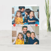 Spezielle 2-Fotomodelle mit Herz für Vater Karte (Vorderseite)
