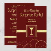 Spezielle 65. Geburtstagsüberraschung Party Einlad Einladung (Vorne/Hinten)