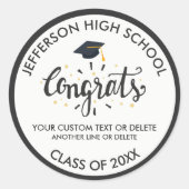 Spezielle Abschluss Glückwunsch Grad Cap-Klasse 20 Runder Aufkleber (Vorderseite)