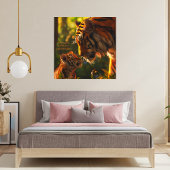 Spezielle Anleihmütter und Tochter-Tiger Fotodruck