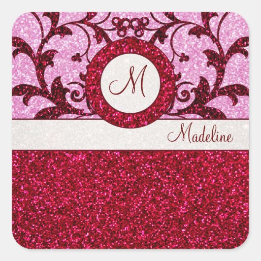 Spezielle Aufkleber für Rosa Glitzer (Vorderseite)