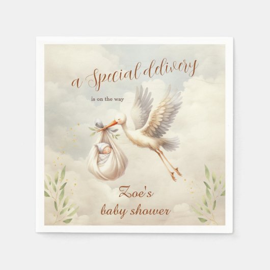 Spezielle Baby-Dusche für das Geschlecht der neutr Serviette (Vorderseite)