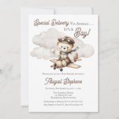 Spezielle Babydusche für Teddy-Bären Einladung (Vorderseite)