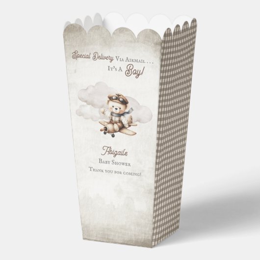 Spezielle Babydusche für Teddy-Bären Geschenkschachtel (Rückseite)