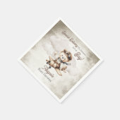 Spezielle Babydusche für Teddy-Bären Serviette (Ecke)