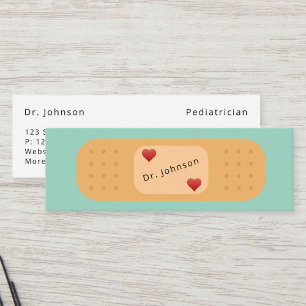 Spezielle Bandaid Patch medizinische Fachkräfte Mini Visitenkarte