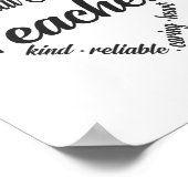 Spezielle Bildung Lehrer HerzWord Cloud Poster (Ecke)