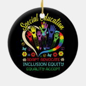 Spezielle Bildung Lehrer Inspiration SPED Unterric Keramik Ornament (Hinten)