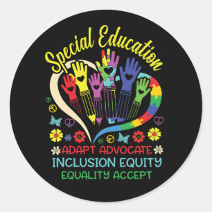 Spezielle Bildung Lehrer Inspiration SPED Unterric Runder Aufkleber