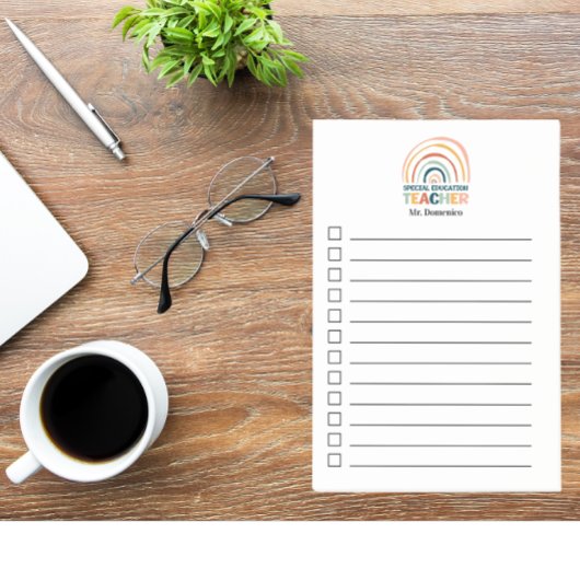 Spezielle Bildung Lehrer Retrofarben boho rainbo Post-it Klebezettel